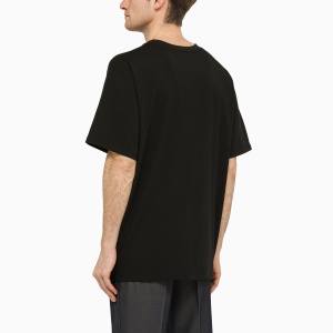 Needles Black crew-neck t-shirt with embroidery - Img 2