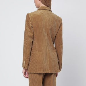 P.A.R.O.S.H. Camel-coloured ribbed velvet jacket - Img 2