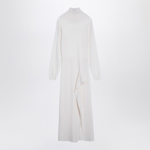P.A.R.O.S.H. Cream-coloured turtleneck dress in wool blend