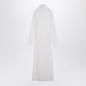P.A.R.O.S.H. Cream-coloured turtleneck dress in wool blend - Img 2