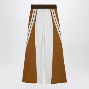 Palm Angels Brown/ochre colour-block wide trousers - Img 2