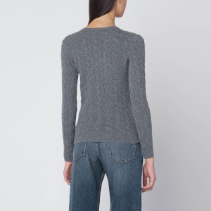 Polo Ralph Lauren Grey cable-knit sweater in wool and cashmere - Img 2