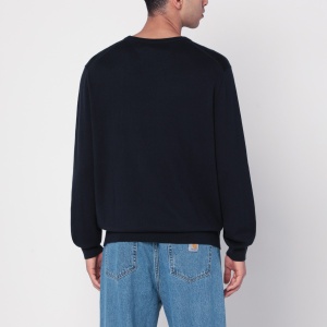 Polo Ralph Lauren Navy blue sweater in cotton and cashmere - Img 2