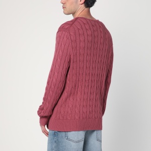 Polo Ralph Lauren Prune juice coloured cotton cable-knit jumper - Img 2