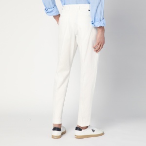 PT Torino White cotton and linen trousers - Img 2