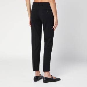 QUELLEDUE Black wool blend slim trousers - Img 2