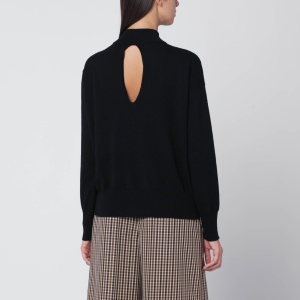 Roberto Collina Black wool sweater with cut-out - Img 2