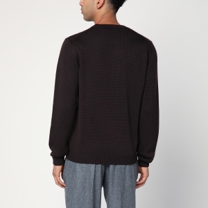 Roberto Collina Brown crew neck wool sweater - Img 2