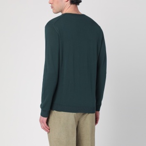 Roberto Collina Dark green sweater in cotton - Img 2