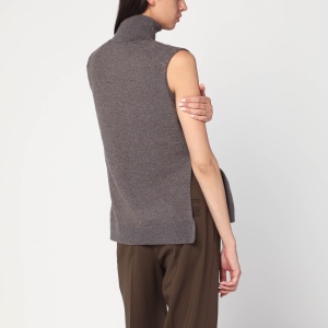 Róhe Double-layer taupe mélange sweater - Img 2