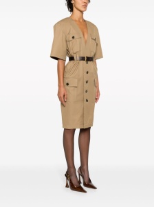 Saint Laurent Cotton twill midi dress - Img 2