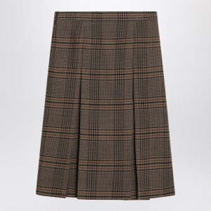 Saint Laurent Prince of Wales wool midi skirt - Img 2
