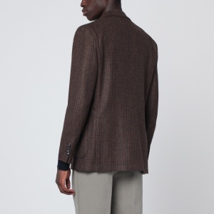 Santaniello Brown jacket in Prince of Wales check - Img 2