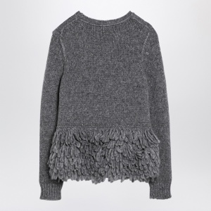 Stella McCartney Grey wool sweater with feather insert - Img 2