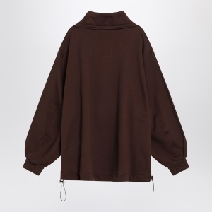 The Attico Brown cotton sweatshirt with logo - Img 2