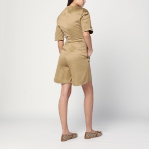 TheLatest Camel-coloured short jumpsuit in cotton - Img 2
