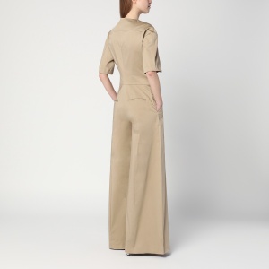 TheLatest Sand coloured palazzo jumpsuit in cotton - Img 2