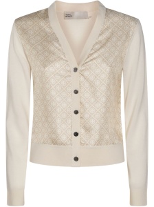 Tory Burch T-monogram silk cardigan
