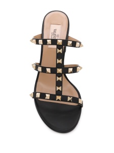 Valentino Garavani Rockstud Calfskin Slider Sandal 60mm - Img 2