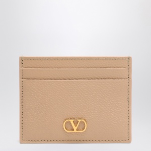 Valentino Garavani Vlogo Signature credit card holder Rose Sand