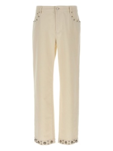 Valentino Stud-embellished cotton trousers - Img 4