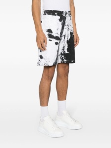 Alexander McQueen paint-splatter cotton shorts - Img 3