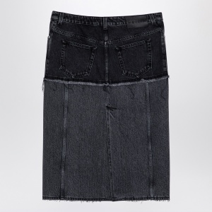 Alexander McQueen Two-tone black denim skirt - Img 2