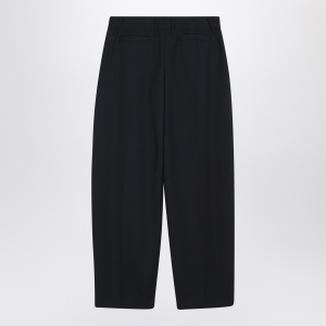 Alexander McQueen Wide navy blue wool trousers - Img 2