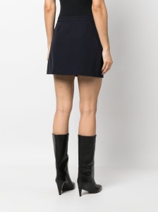 Alexander McQueen wool-cotton blend mini wrap skirt - Img 4