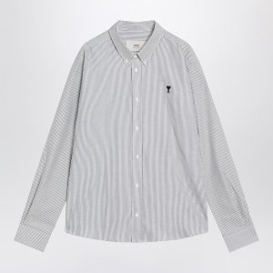 Ami Paris Ami De Coeur striped white shirt