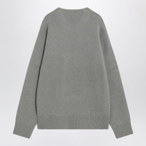 Ami Paris Grey wool blend sweater Ami De Coeur - Img 2