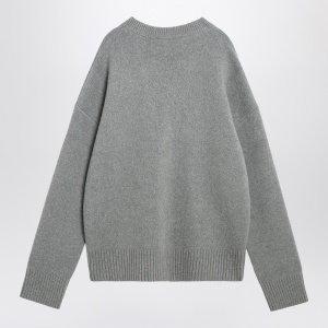 Ami Paris Light gray wool cardigan Ami De Coeur - Img 2