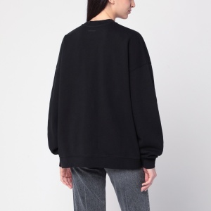 ANINE BING Black Miles Letterman oversized sweatshirt - Img 2