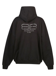 Balenciaga Bb strass cotton hoodie - Img 2