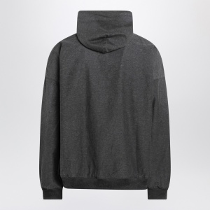 Balenciaga Trompe L''Oeil anthracite mélange cotton sweatshirt - Img 2