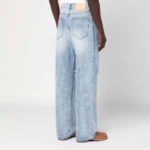 Basketcase Gallery Light blue washed jeans with rips - Img 2