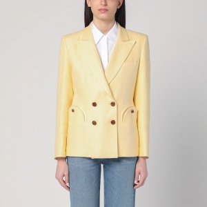 Blazé Milano Double-breasted Charmer Clarity butter-coloured jacket