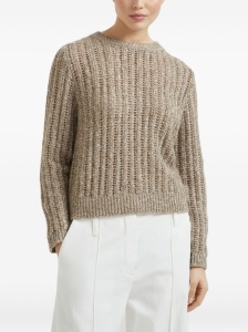 Brunello Cucinelli Dazzling Rib sweater in Soft wool, cashmere and mohair - Img 4