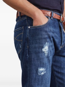 Brunello Cucinelli Distressed-finish straight-leg jeans - Img 2