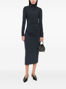 Brunello Cucinelli High-neck gathered midi dress - Img 3
