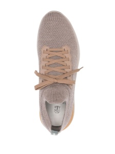Brunello Cucinelli Runners in wool and semi-gloss calfskin - Img 3