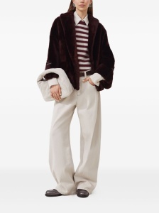 Brunello Cucinelli Stretch dyed denim loose barrel trousers with monili - Img 4