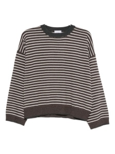 Brunello Cucinelli Striped crew neck sweater
