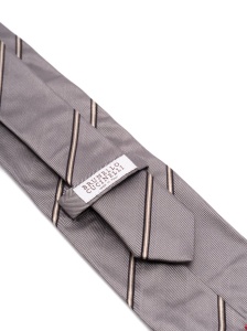 Brunello Cucinelli Striped silk tie - Img 2