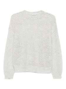 Brunello Cucinelli Wool Open-Knit Sweater