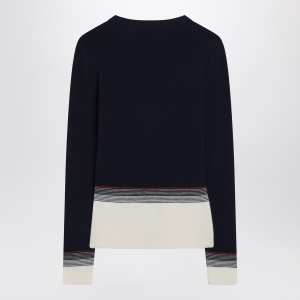 Cardigan with Chez Valentino embroidery in wool - Img 2