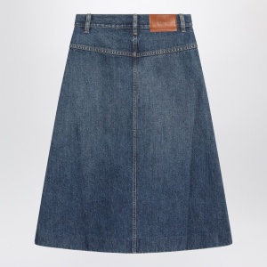 Chloé Knee-length skirt in washed blue denim - Img 2