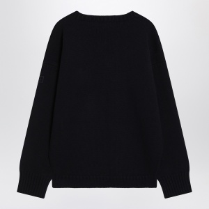 Chloé Navy blue sweater in wool and cashmere - Img 2