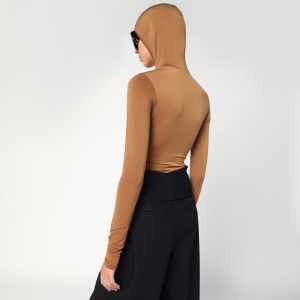DARKPARK Billie hooded top in caramel colour - Img 2