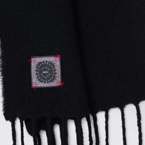 Destin Black wool and cahsmere scarf - Img 2